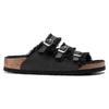 Birkenstock Женские шлепанцы-слайдеры из коровьей кожи, черные, узкие 1020319
