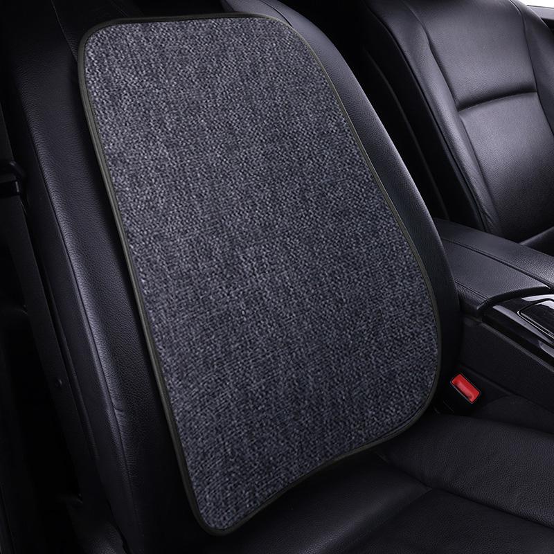 Чехол на подушку сиденья автомобиля, всесезонный, универсальный, льняной, противоскользящий, дышащий, внутренняя подушка для мужчин и женщин, передняя и задняя подушка для спинки сиденья автомобиля