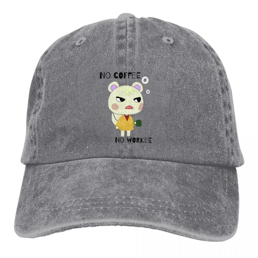 Animal Crossing Timmy Game Multicolor Hat Peaked Men Women's Cowboy Cap No Coffee No Workee Baseball Caps Visor Protect Hats