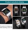18-мм ремешок из нержавеющей стали для часов CASIO F-91W/A158/A159/A168/169 AE1200A 1300 AQS810 Ультратонкий металлический браслет Ремень