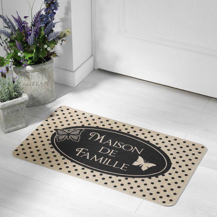 Tapis rectangle - DOUCEUR D'INTERIEUR - 45 x 75 cm - Beige - Tissé - Autres motifs