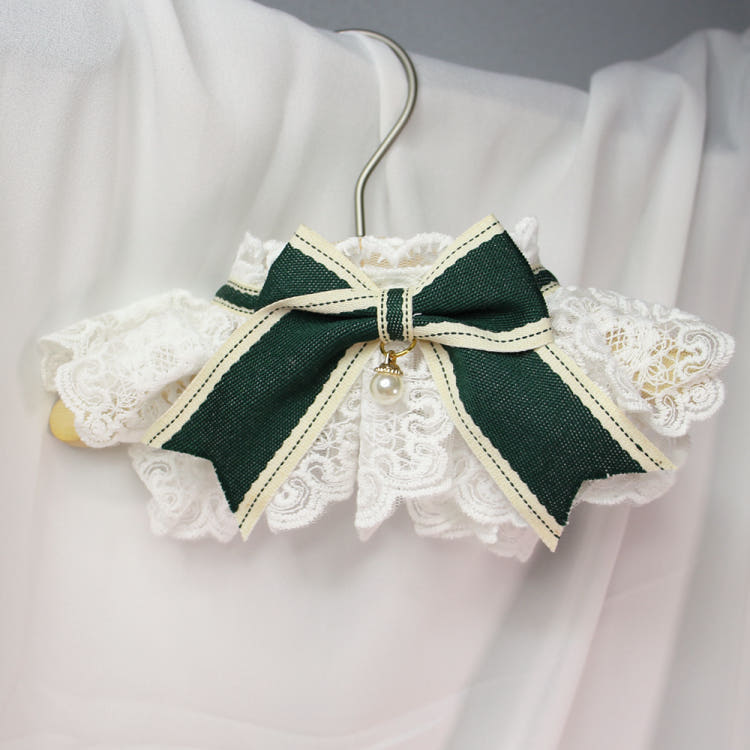 [KIMnyang_deng] Простые аксессуары для накидки в виде щенка и кошки из кружева зеленого цвета