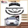 Tesla Model 3 V Style Carbon Fiber Body Kit: Front Lip, Side Skirts, Rear Wing, Rear Lip.