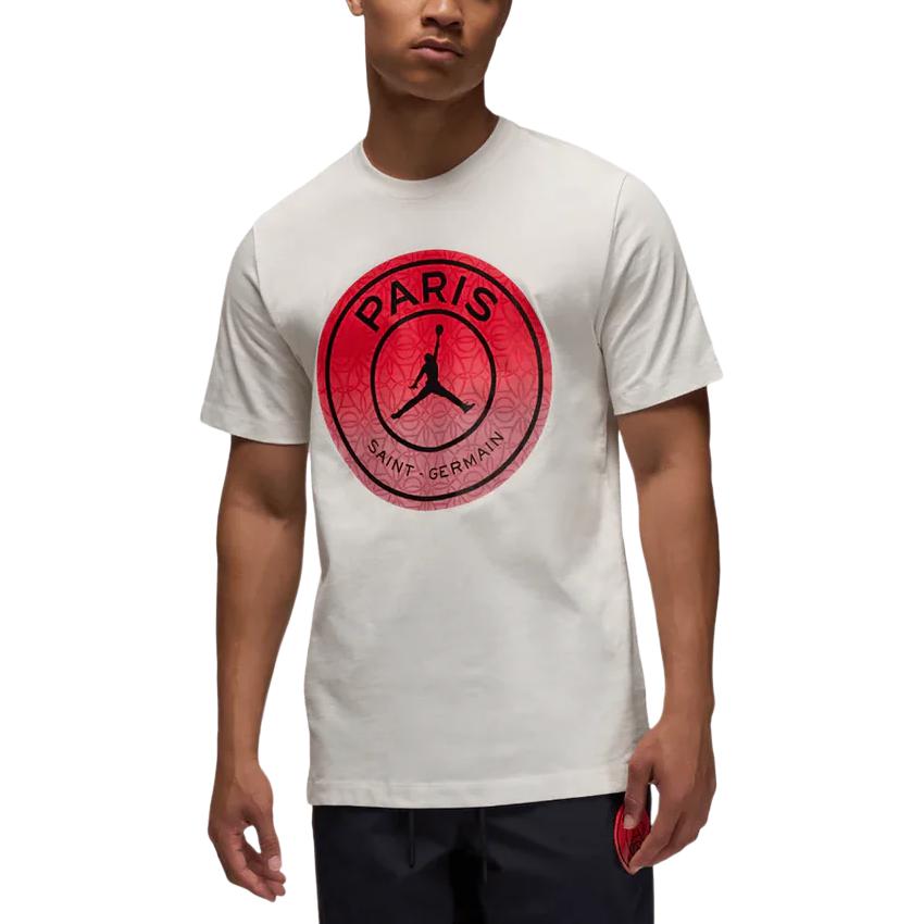 Jordan X PSG Collaboration Logo Letter Crew Neck Pullover Short Sleeve T Shirt Unisex Tops White FV7728-133