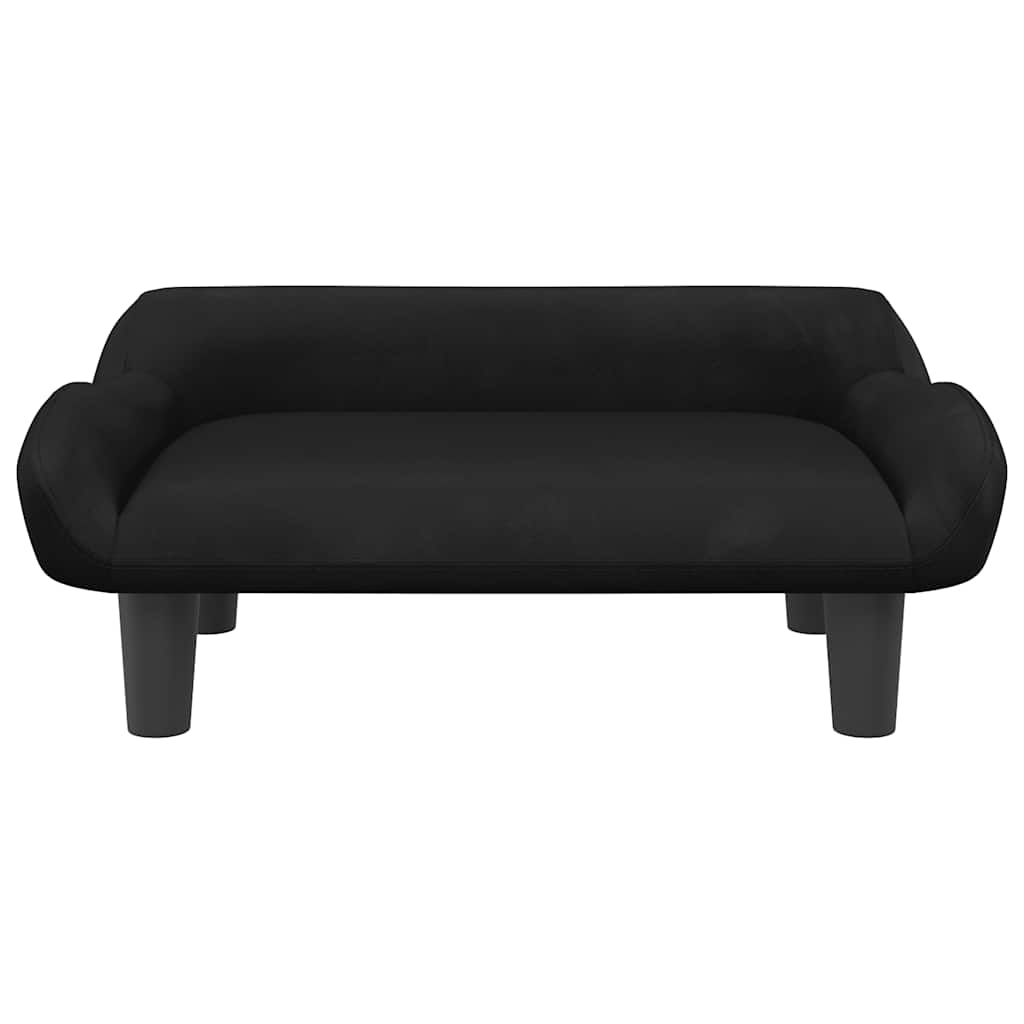 Vidaxl Sofa Dla Dzieci, Czarna, 70X40X24 Cm, Aksamit