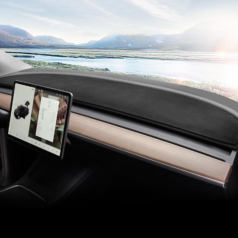 Антибликовый коврик на приборную панель для Tesla Model Y/3/YL, передняя консоль