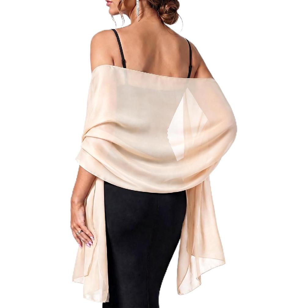 FURTALK Chiffon Shawl Wraps for Women Evening Dresses Soft Scarf Formal Wedding Bridal Scarves