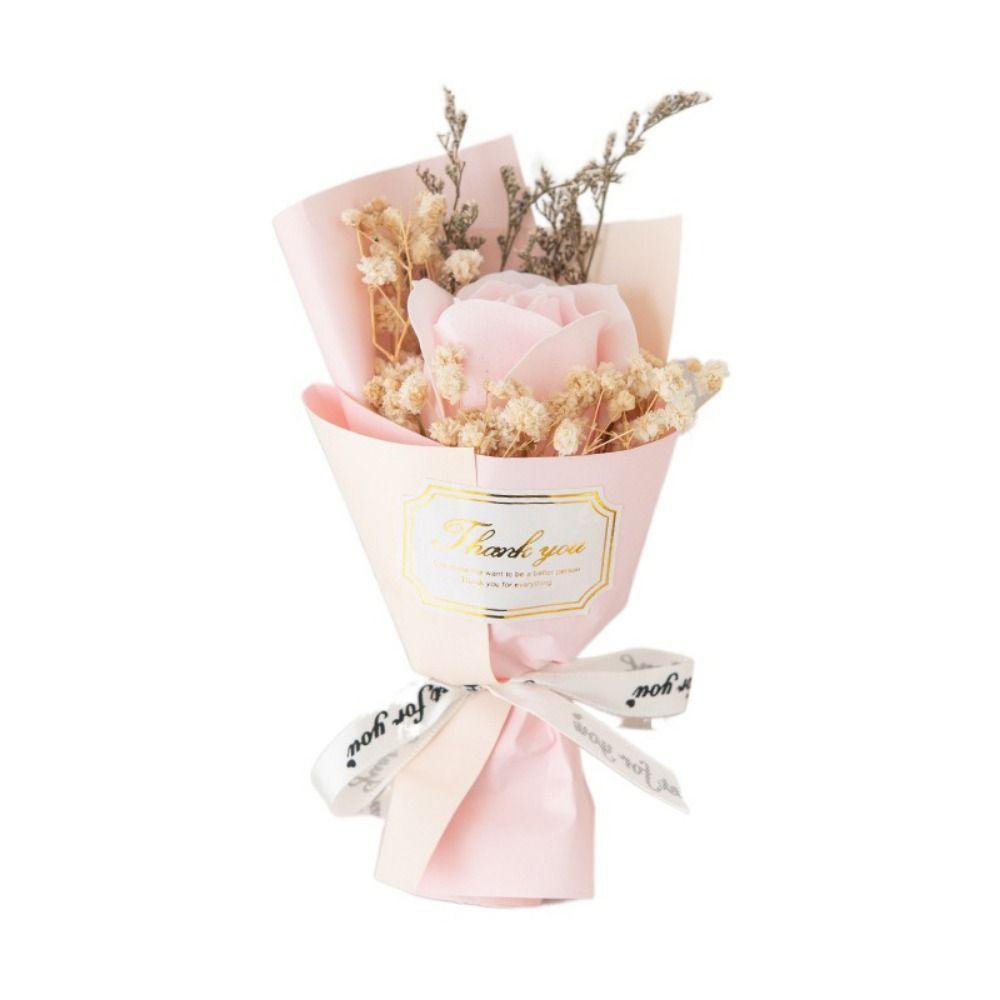 Creative Decorative Soap Rose Flowers Lifelike Simulation Sunflower Soap Flower Romantic Artificial Rose Bouquet Photo Props