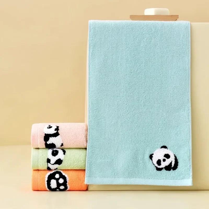 Cartoon Panda Baby Towel Cotton Face Hand Towel for Children Adult Soft Absorbent Kids Shower Washcloth Bath Towel 50x25cm