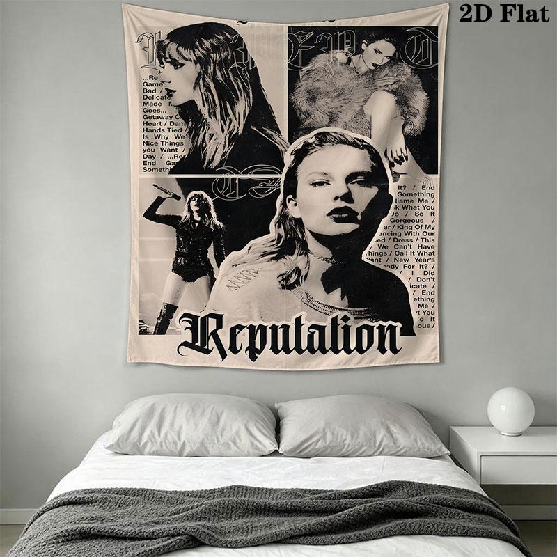 Custom Taylor Swift Wall Hanging Printed Fabric Blanket Decorative Tapestries for Bedroom Living Room Home Decor