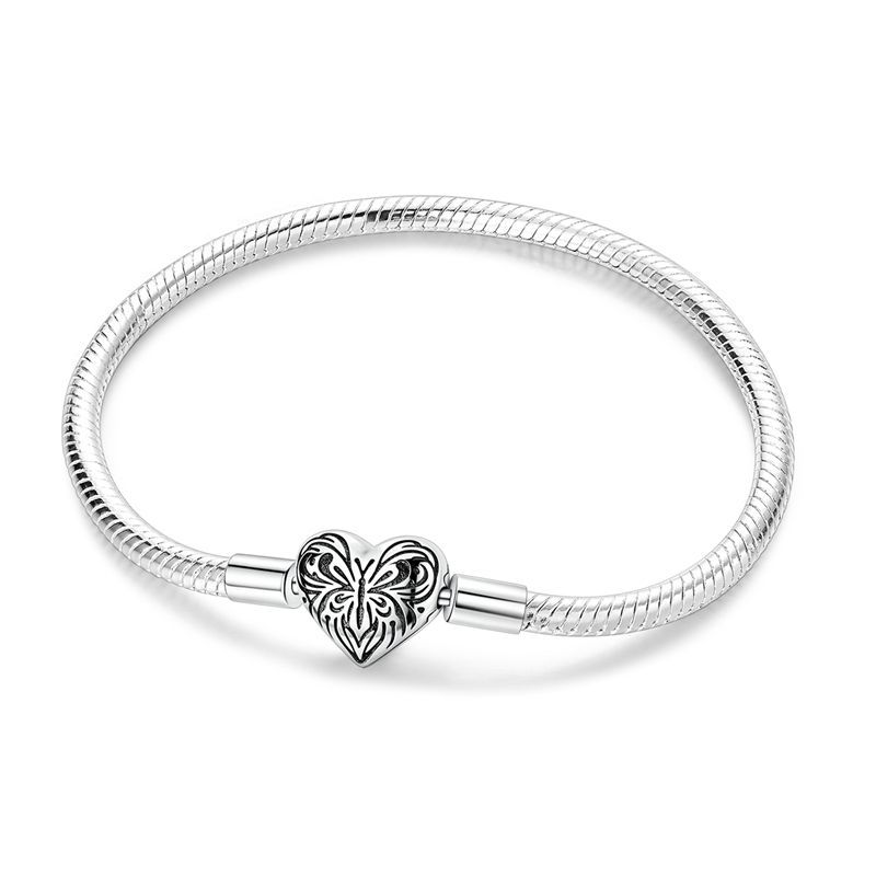 100% Серебряный Браслет Подходит для Оригинальных Бусин-Подвесок DIY Изготовление Украшений Ослепительная Цепочка с Цирконами Браслет Для Женщин