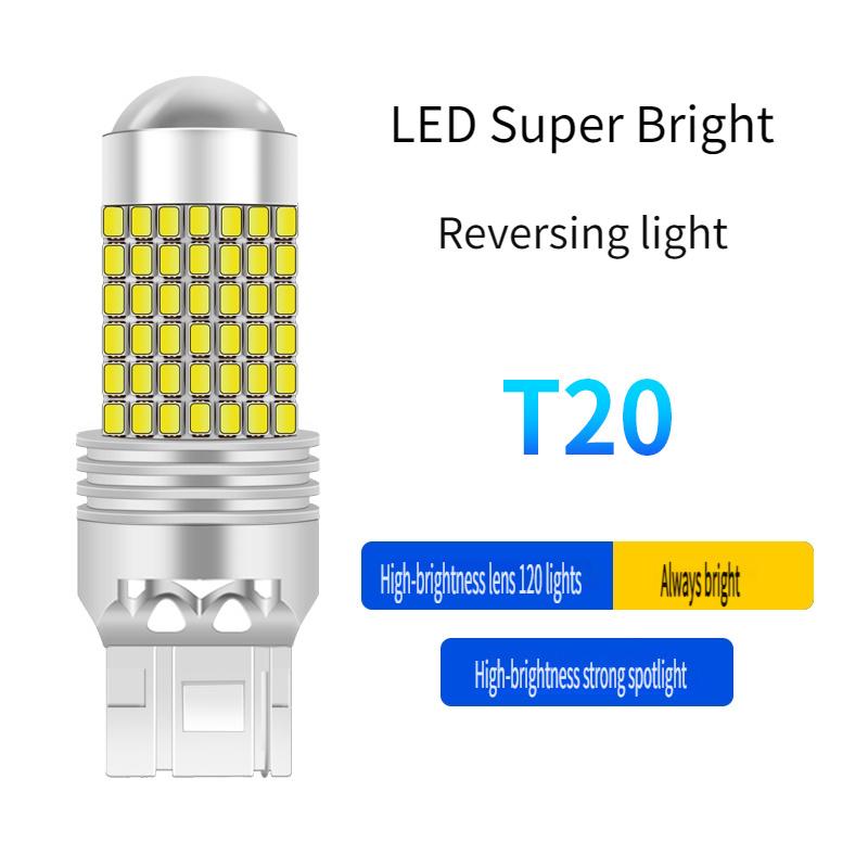 2 шт. Светодиодная лампа заднего хода 1156 BA15S 7440 W21W 12 В Canbus 120 SMD 6500K Белый T15 T20 Автомобильные задние габаритные огни, парковочные огни, стоп-сигналы, указатели поворота