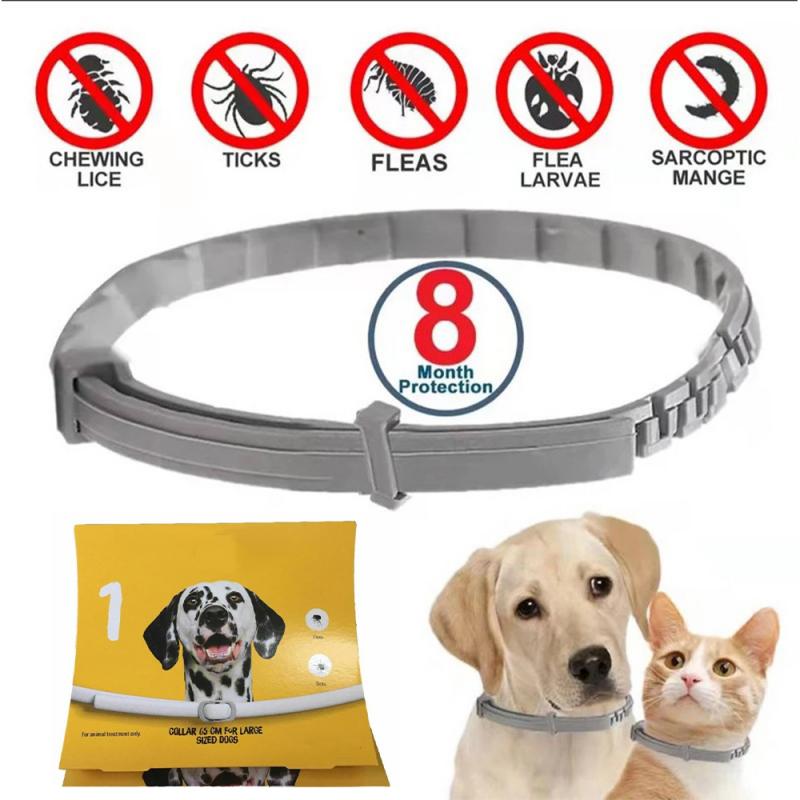 Ошейник от комаров для домашних животных, ошейник от паразитов и блох, подходит для маленьких и больших собак и кошек, выдвижной ошейник для собак