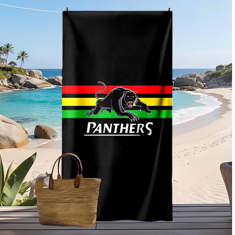 Penrith Panthers Print Beach Towel Soft Portable Quick?dry Towel For Pool Summer Vacation Outdoor Sport