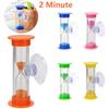 2 Minute Colorful Hourglasses with Suction Cup Children Teeth Brushing Timer Hourglass Sandglass Sand Clock Timers Kids Toys