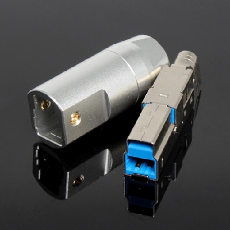 USB B Type B Male Jacks Aluminum Frame for DIY Printer Data Cord Construction and Repair 6mm Apertures