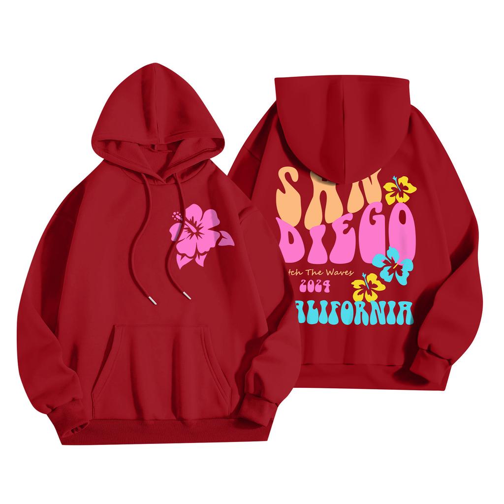 Толстовки для девочек-подростков с длинным рукавом и принтом букв, повседневные графические толстовки с капюшоном, пуловер с завязками, симпатичная толстовка большого размера