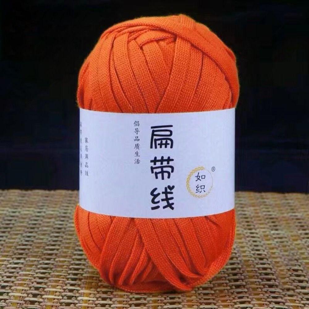 Elastic Knitting Yarn DIY Crochet Carpets Yarn Terylene Flat Thread T-Shirt Yarn  Sewing