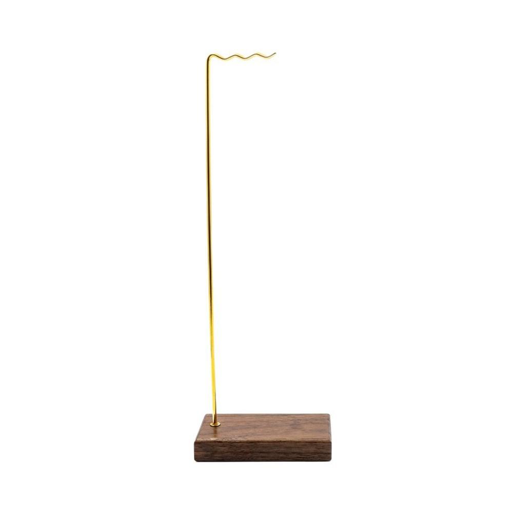 Flat Base Wind Chime Stand Solid Wood Stable Jewelry Display Holder Space-Saving Universal Necklace Storage Rack