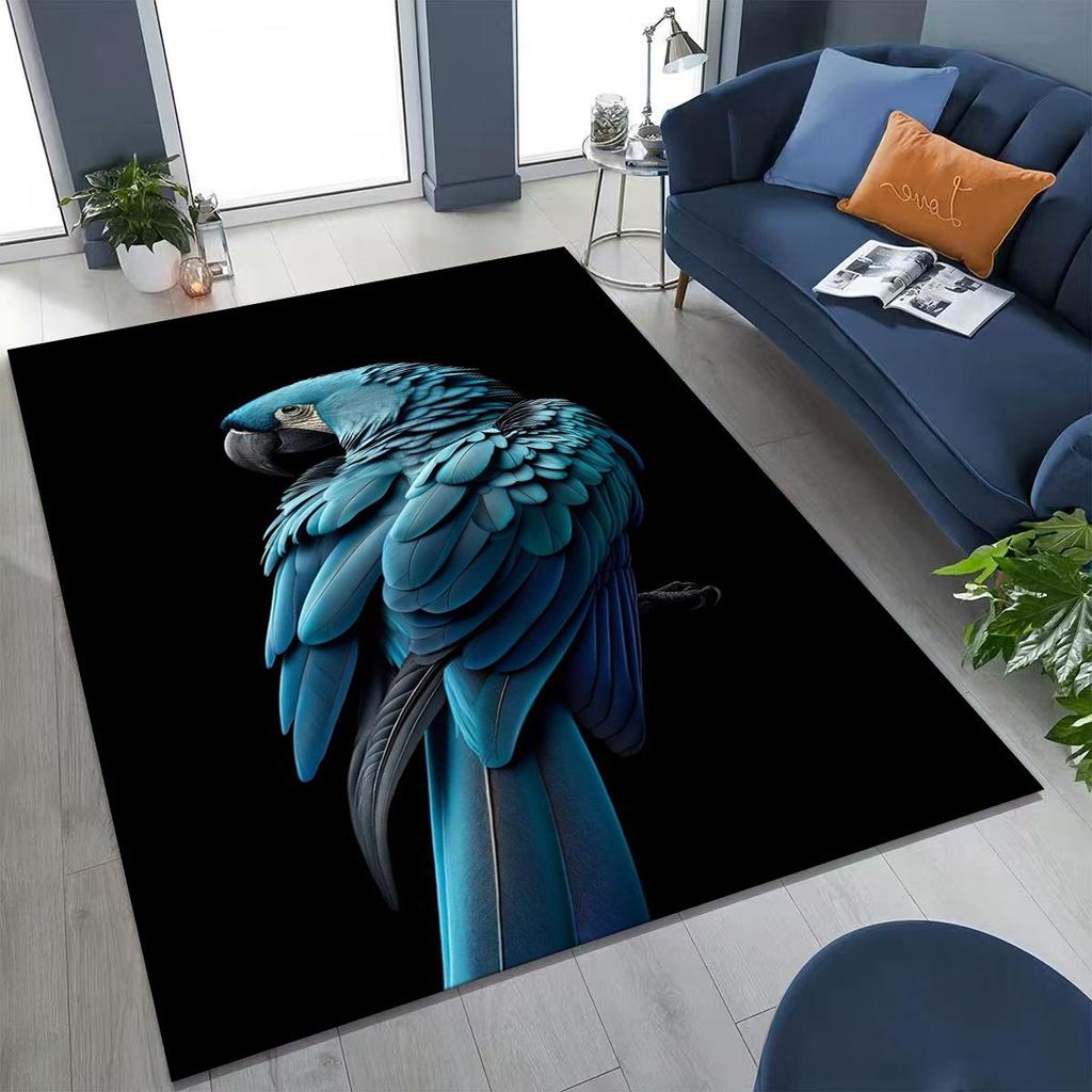 Красочный тропический попугай ара, натуральное искусство птиц, ковер для спальни, гостиной, дивана, домашний коврик для двери, декор, большой нескользящий коврик для пола
