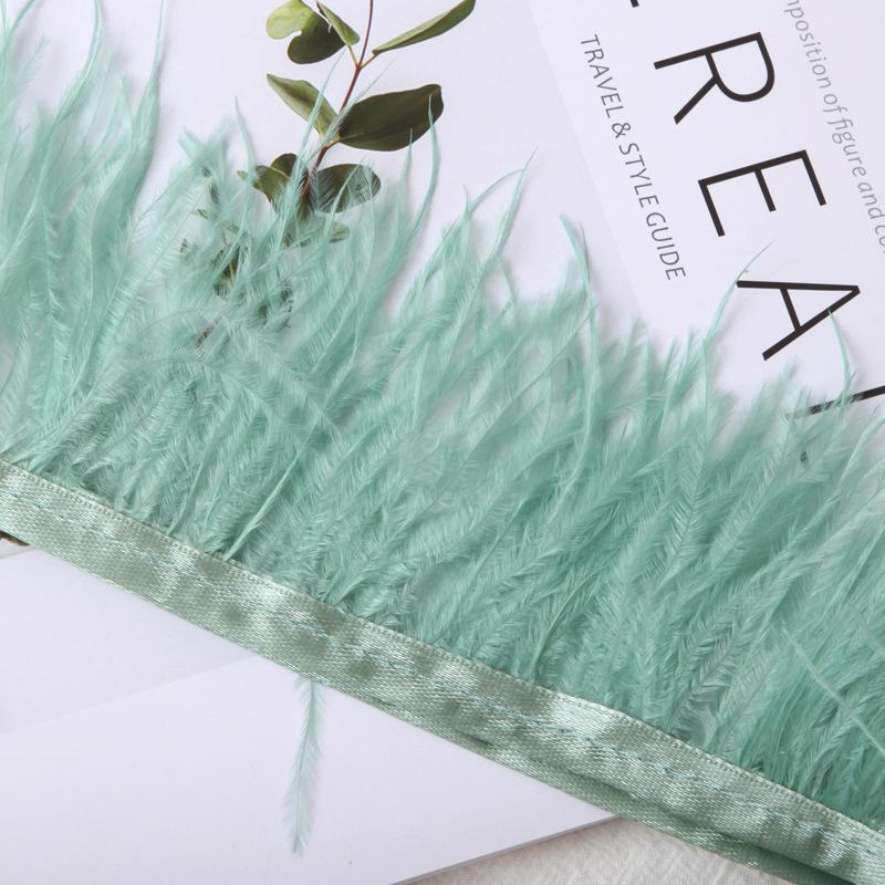 Платье из страусиных перьев 8-10 см, модное украшение, ткань с перьями и кисточками, аксессуары для одежды 