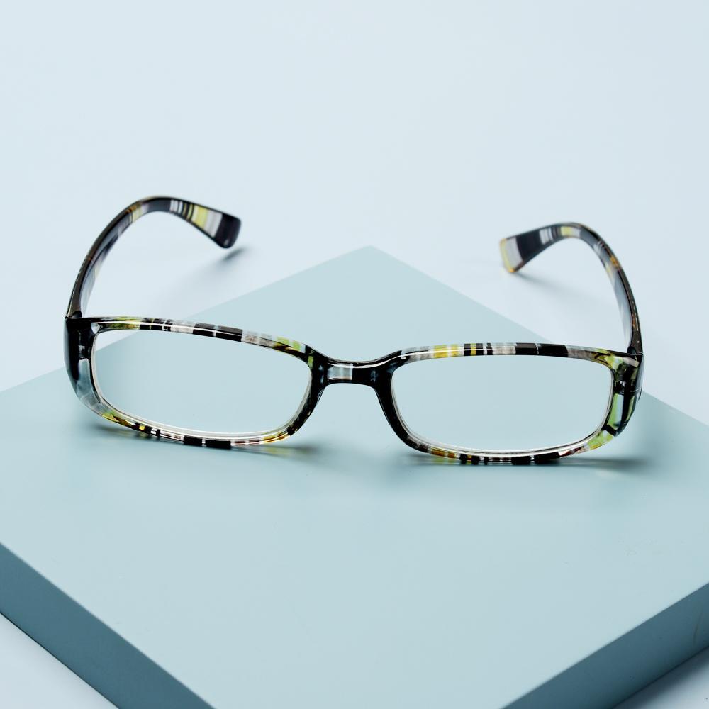 Portable Print Stripe Vision Care Presbyopic Eyewear Reading Glasses Retro Frame Diopter Eyeglasses