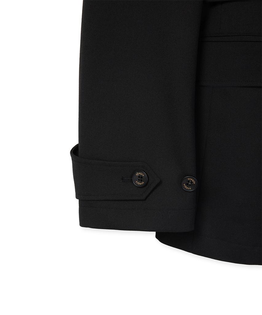 Synqia Heritage Double-Breasted Tailored Jacket Black