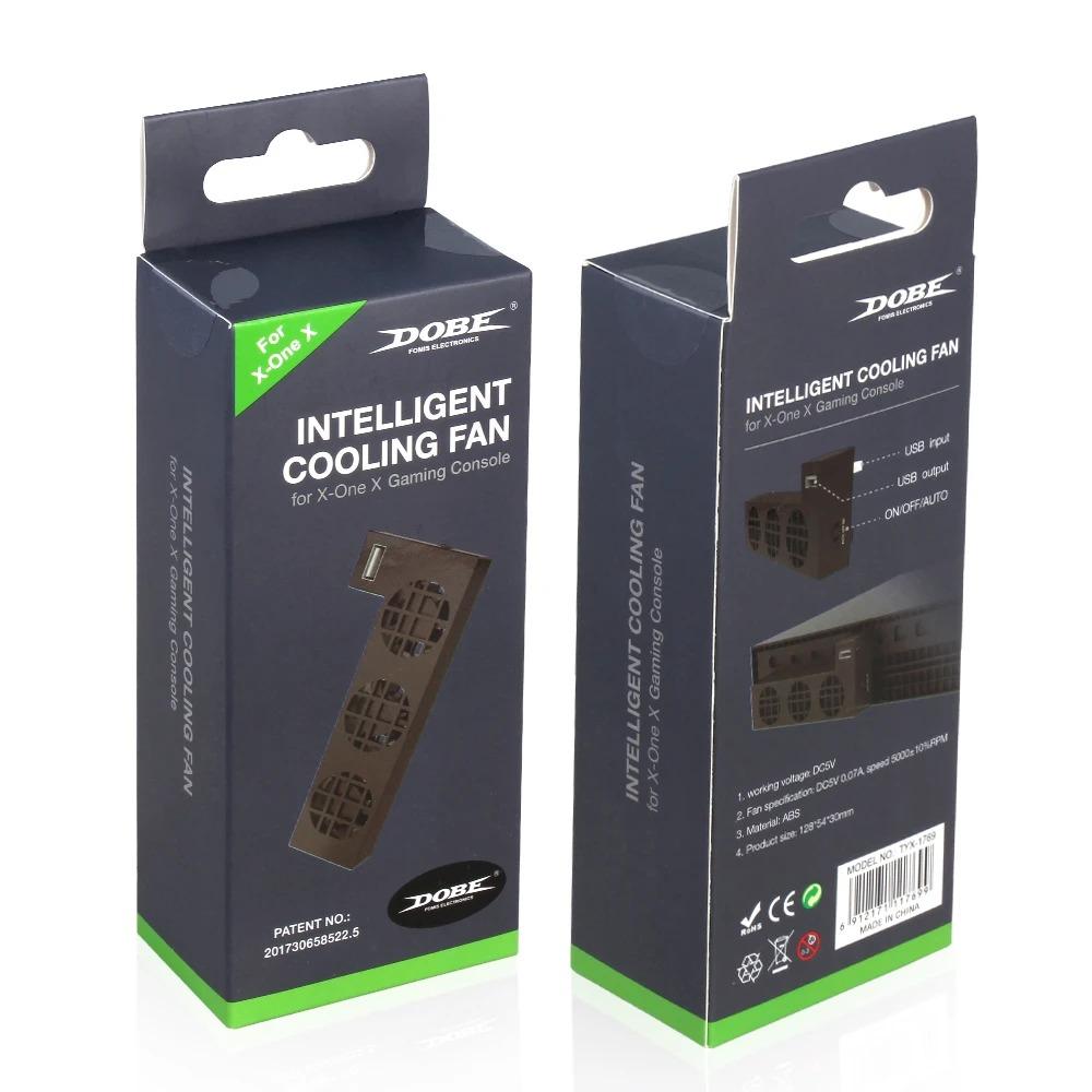 USB-вентилятор охлаждения, совместимый с консолью Xbox One X, система охлаждения, совместимая с 3 вентиляторами охлаждения и портом USB 2.0 — совместима только с Xbox One X