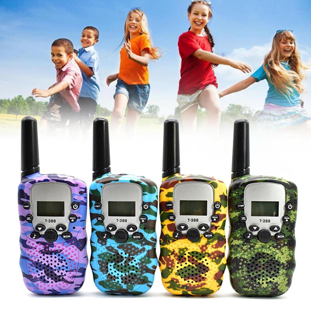 2 Pack Walkie Talkies for Kids, 3 KMs Long Range Children Walky Talky Handheld Radio Kid Toy Gifts for Boys and Girls