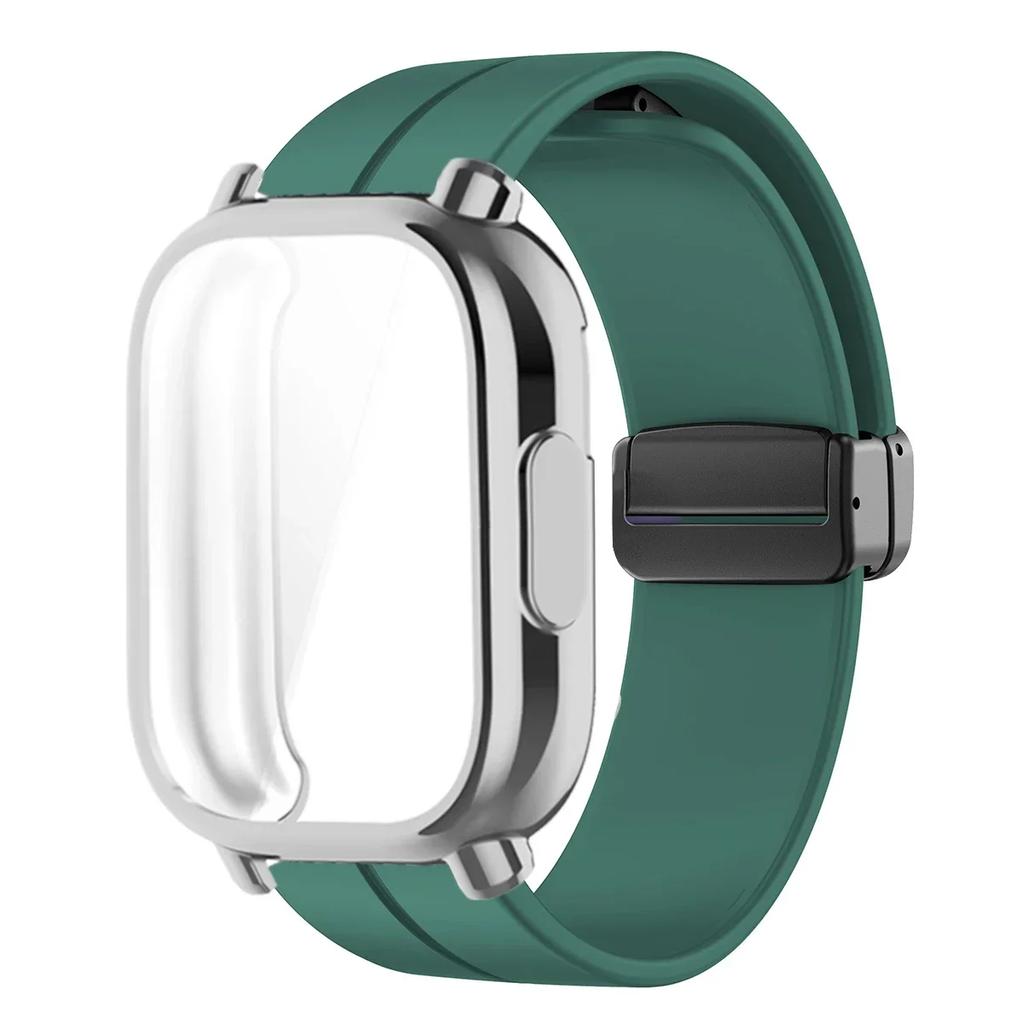 Магнитный силиконовый ремешок + чехол для умных часов Xiaomi Redmi Watch 5 Active Lite, ремешок на запястье и чехол для Redmi Watch 5 Active Lite
