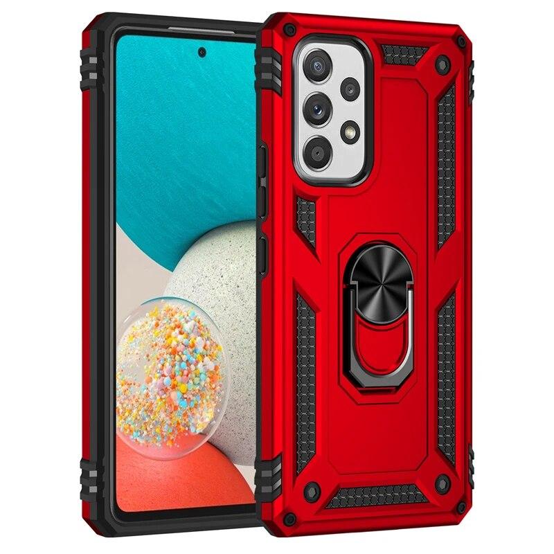 Metal Armor Ring Shockproof Case For Samsung Galaxy A54 A53 A52 A12 A13 A33 A23 A73 A14 A51 A50 A22 A32 A04 A34 A03s A72 Cover