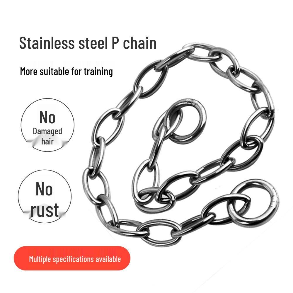 Комплект из нержавеющей стали P-цепочка тренировочный ошейник для собак и поводок