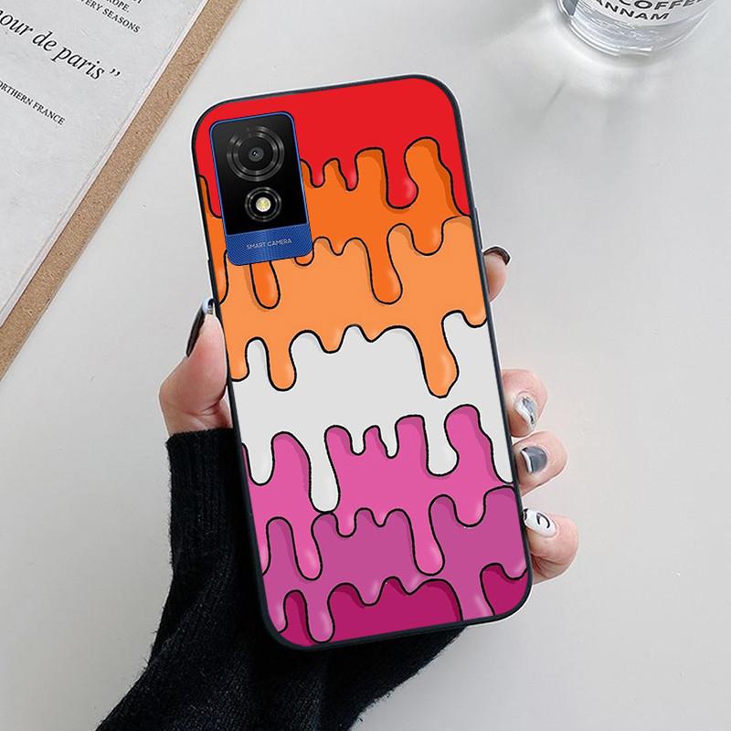 For TCL 501 Case Fashion Soft Silicone Back Cases for TCL 501 T433D Phone Cover TCL501 etui Fundas