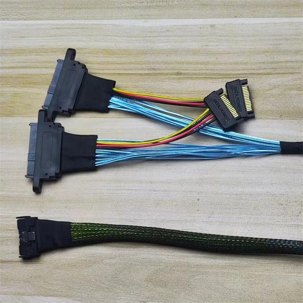 Slim Sas Sff-8654 Mcio 8I To Sff-8639 U.2 U2 Solid-State Drive Data Cable 70Cm