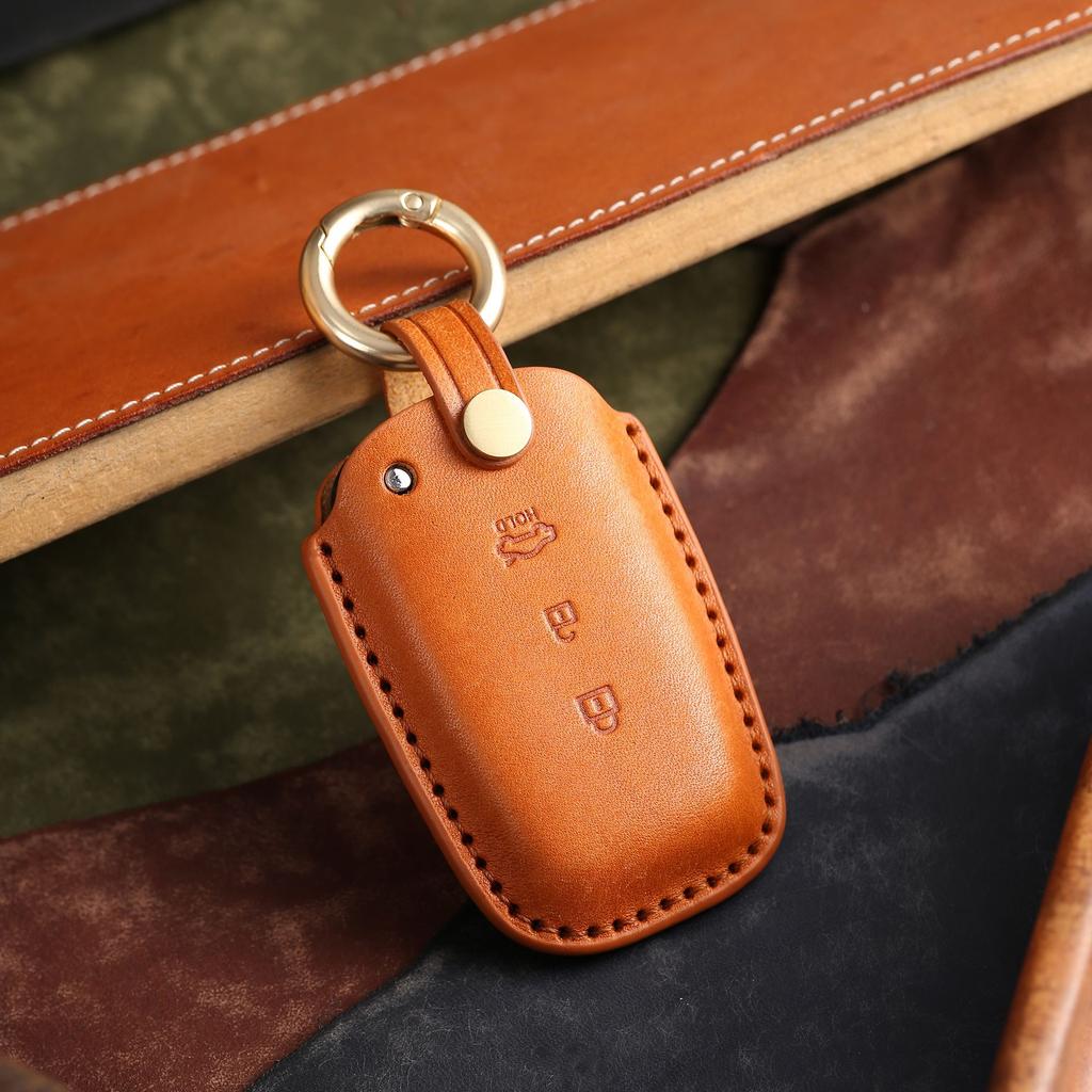 Подходит для старого кожаного складного чехла для ключей из коровьей кожи Kia, высококачественный чехол для ключей ручной работы, персонализированная кастомизация