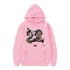 Street-style Anime Character Print Hoodie with Large Pocket Design, Loose Fit, Unisex, Trendy Casual Everyday Top