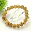 Prayer Bead Bracelet 10mm Namu Amida Buddha Carving Tsuge Prayer Beads Bracelet Prayer Beads Namu Amida Buddha Natural Wood Wooden Material Talisman