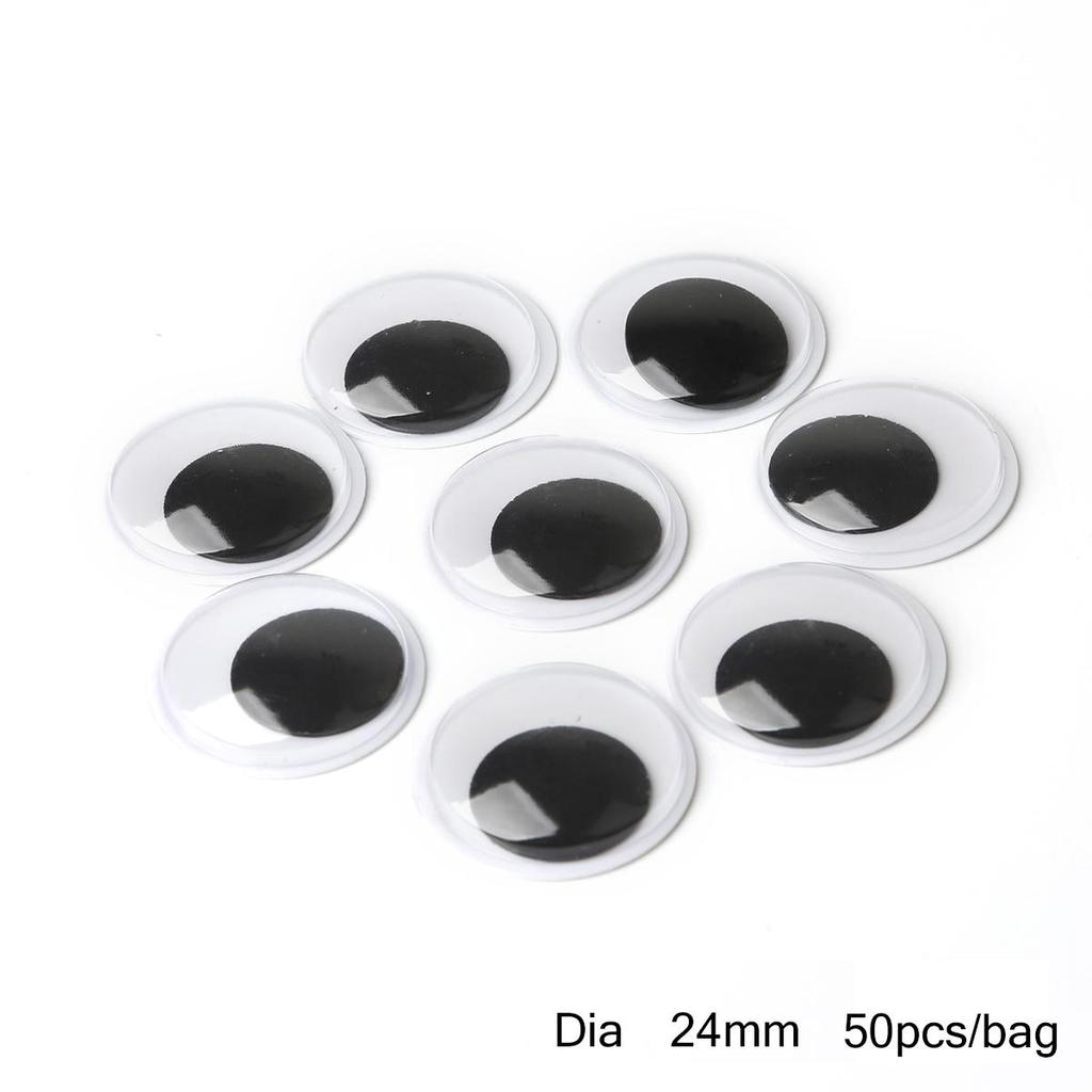 5-24 мм, черно-белые глаза, самоклеящиеся детские куклы ручной работы, аксессуары для игрушек, декор для шитья, принадлежности для рукоделия, скрапбукинга