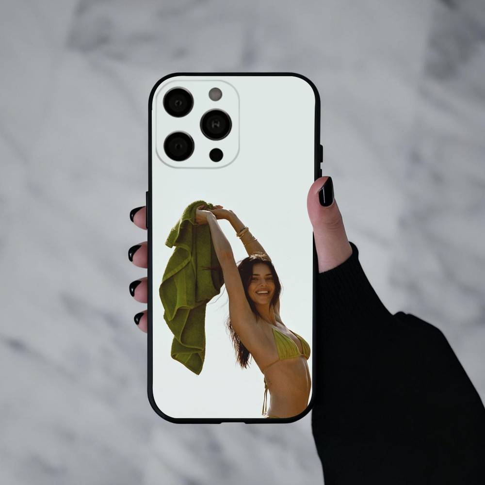 Модель K-Кендалл Николь J-Дженнер Чехол для телефона для iPhone 17pro,16,15,14,13,12,11 Plus,Pro Max,XS,Мягкий силиконовый черный чехол