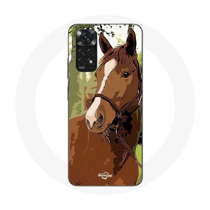 Coque - Xiaomi - Redmi Note 11 4G - Souple - Marron - Race de cheval