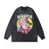 American Street Retro Oversize Heavy Long-Sleeved T-Shirt Men'S Hip-Hop Trendy Brand Old Loose Bottoming T-Shirt