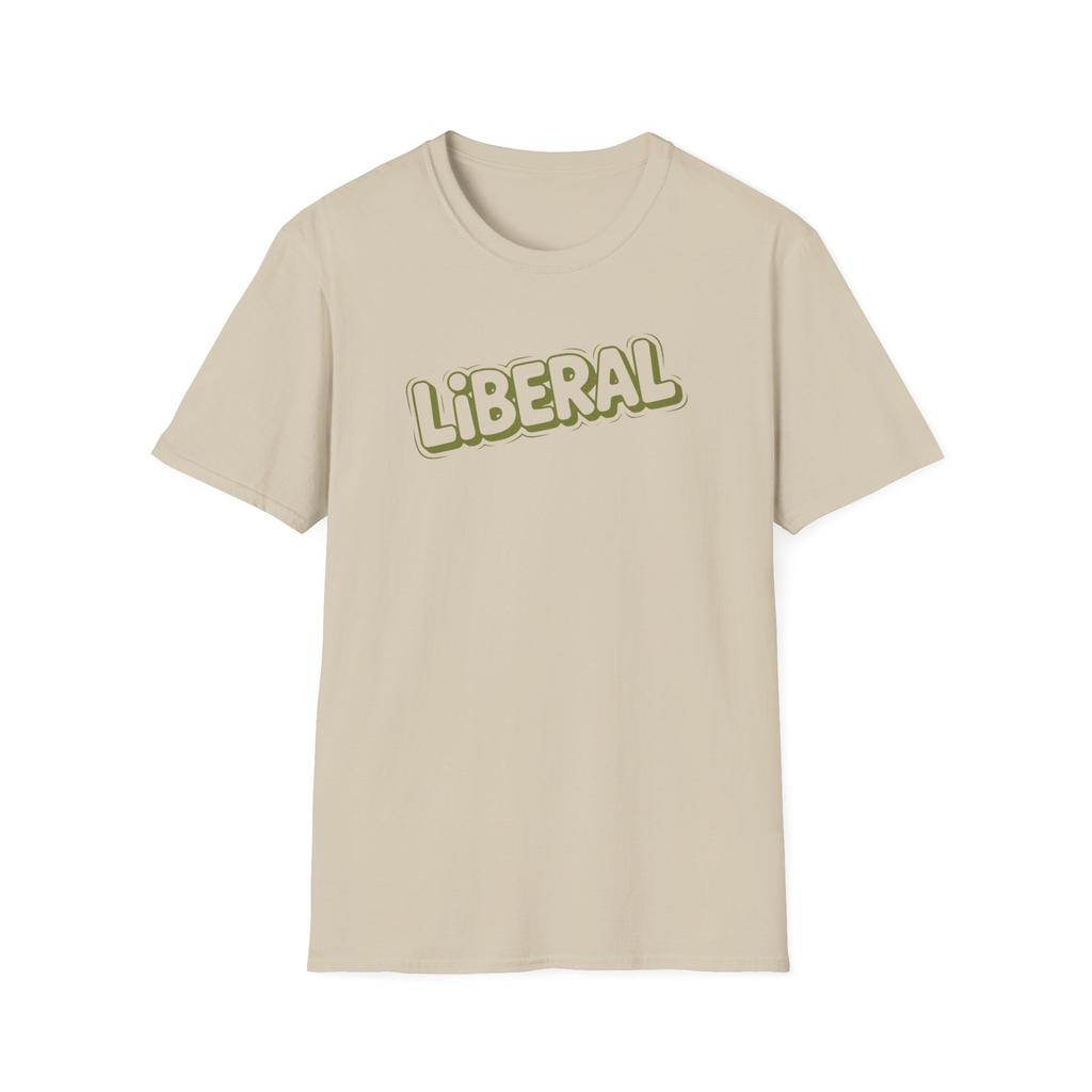 LIBERAL stamp T-Shirt | Political slogan tee Anti-MAGA Anti-Trump