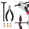 Bow String Nocking Points Set T Square Ruler with Plier Nocking Point Buckles for Recurve Bow Bowstring Accessories