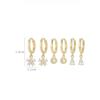 3-Pair Zircon Ear Buckle Set Delicate Shiny Cute Style Women's Party & Daily Wear Fashion Trendy Ear Jewelry Accessories