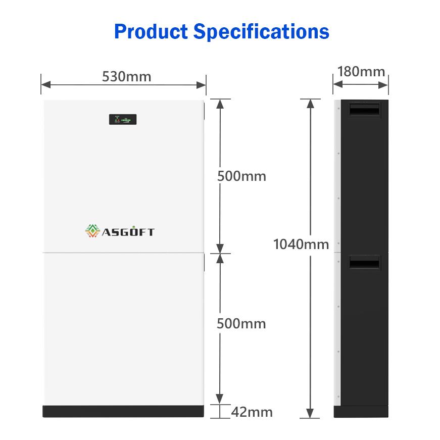 51.2V 280Ah Lifepo4 Stackable Energy Lithium Battery LCD Display Built-in BMS 10 Years Warranty CAN Communication 15kwh Split