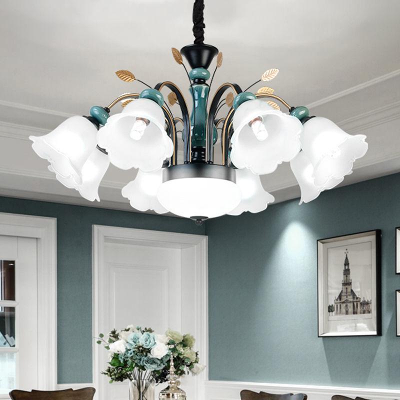 Свет для гостиной, роскошная керамическая люстра, современный минималистичный потолочный светильник для спальни, ресторана, чистое красное освещение