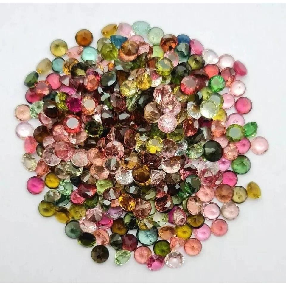 Natural Mix Color Sapphire Faceted New Round Cut 6 mm 19 Pcs Gemstone Lot