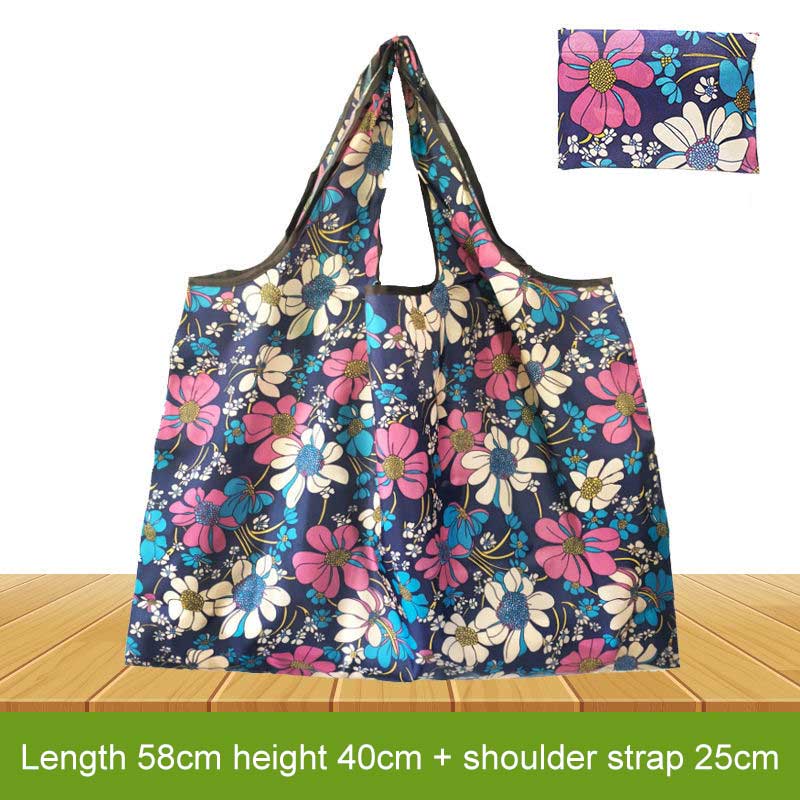 Large Capacity Portable Bags Supermarket Environmental Protection Shopping Bag Folding Waterproof Handheld Shoulder Storage Bag Load Capacity 20KG