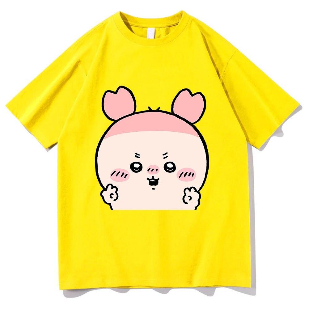 Chiikawa T Shirt Unisex Harajuku Aesthetic Graphic Kawaii Tshirt Unisex Japanese Anime Cartoon Casual Sand Cotton Tees Shirts Korea Unisex