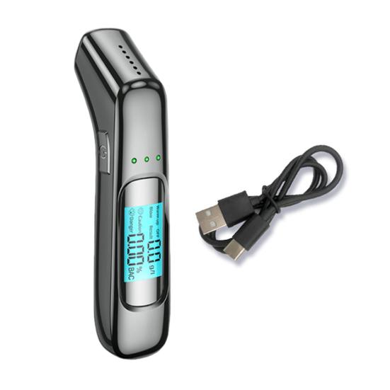 Портативный тестер алкоголя, алкотестер, простой в эксплуатации, цифровой дисплей, высокоточный перезаряжаемый беспроводной тестер, персональный алкотестер